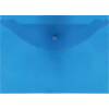 Папка-конверт на кнопке А4 120 мкм Attomex, полукруглый клапан, полупрозрачная, синяя3071819 Attomex